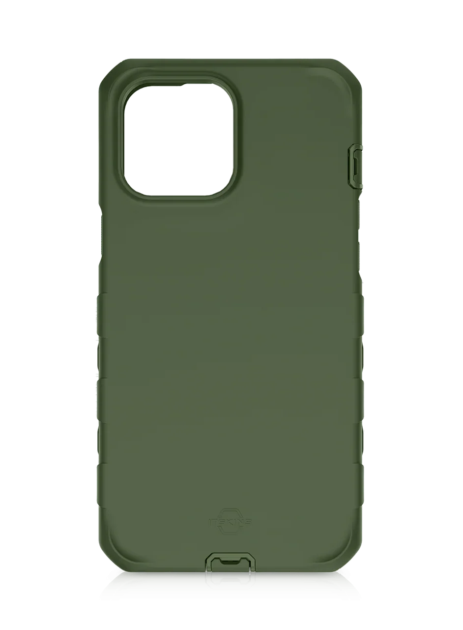Itskins Supreme Solid iPhone 13 Pro Cover - Olive Green - Tashqila Itskins Supreme Solid iPhone 13 Pro Cover - Olive Green - Tashqila